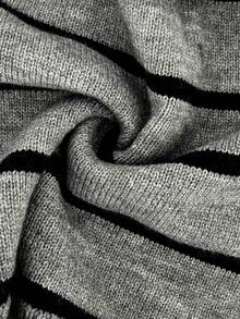 SHEIN Qutie 3d Flower Striped Knit Tank Top - Multicolor - View 6