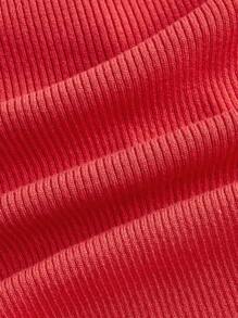 Flirla Suéter de punto de 3 piezas de talla grande en unicolor, suéter de punto de otoño e invierno - Negro - Ver 4