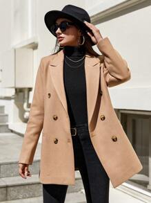 RueChic Piepkraag Dubbel Rijn Knoppen Blazers