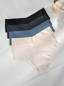 Snug Zone 5 Pièces Culottes En Triangle De Couleur Unie Pour Femmes