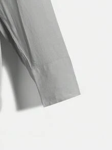 Aveloria 女單口袋長袖襯衫 - 灰色 - 查看 5