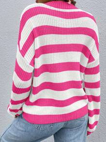 Chiquease 女士條紋寬鬆毛衣 - 彩色 - 查看 2