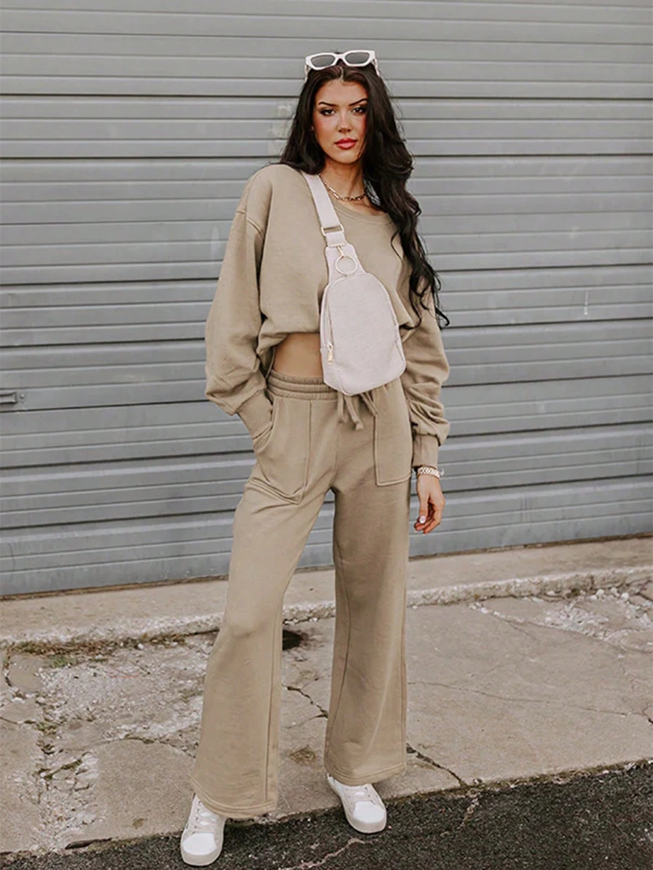 Women's 2 Piece Outfits Long Sleeve Pullover Sweatshirt Jogger Pants Sweatsuit SHEIN USA