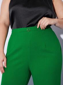 BizChic Kích thước lớn Màu xanh lá Thẳng Quần - màu xanh lá - Xem 6