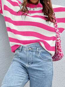 Chiquease 女士條紋寬鬆毛衣 - 彩色 - 查看 4