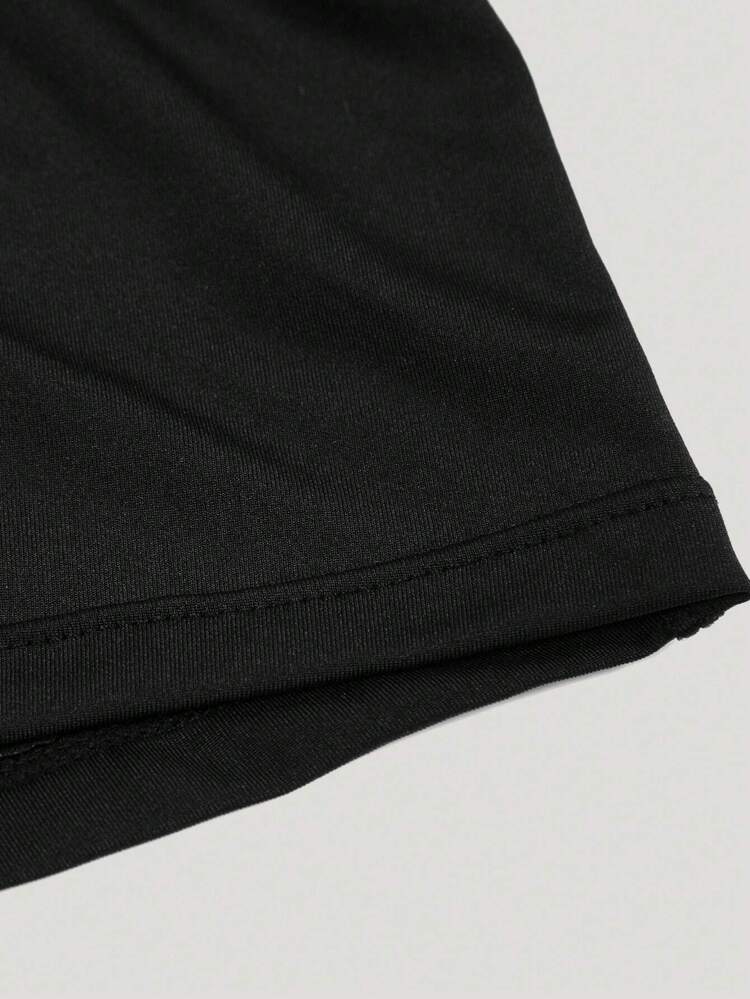 Women's High Stretch Black Plain Mini Shorts Casual Comfy Underwear