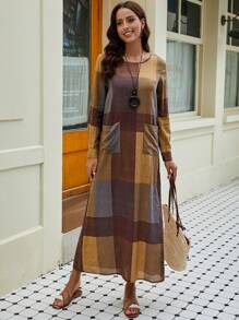 EMERY ROSE Của phụ nữ Kẻ sọc Túi đôi Đầm - Nhiều màu - Xem 1