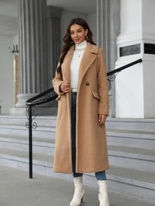 RELISH NOLESS 女士翻领仿口袋长袖夹克 - 駝色 - 查看 3