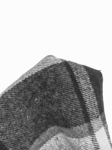 Calvaya Kích thước lớn Kẻ sọc Đứng cổ áo Áo gi lê Áo vest Áo khoác - Xám - Xem 7