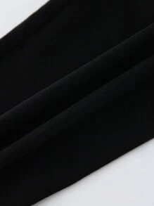 SHEIN LUNE Kích thước lớn Của phụ nữ Khối màu Đường may Eo Xà cạp - màu đen - Xem 4