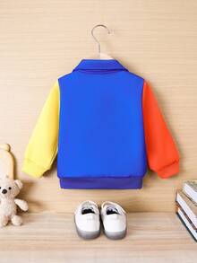 Fashionable Color Block Jacket For Baby Boys - Multicolor - View 2