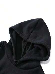 SHEIN LUNE Của phụ nữ Cầu vồng In Hoodie Áo nỉ - màu đen - Xem 7