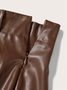 SHEIN ICON Women's Pu Mini Skirt