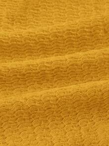 SHEIN MOD Knitted Women's Halter Neck Top - Yellow - View 4