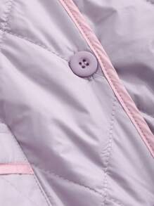 DAZY Thickened Embroidered Home Wear Suit With Letters - Purple - View 10