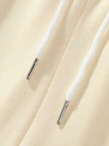 Manfinity LEGND 男士印花字母短袖t恤和長褲兩件套裝 - 杏色 - 查看 6