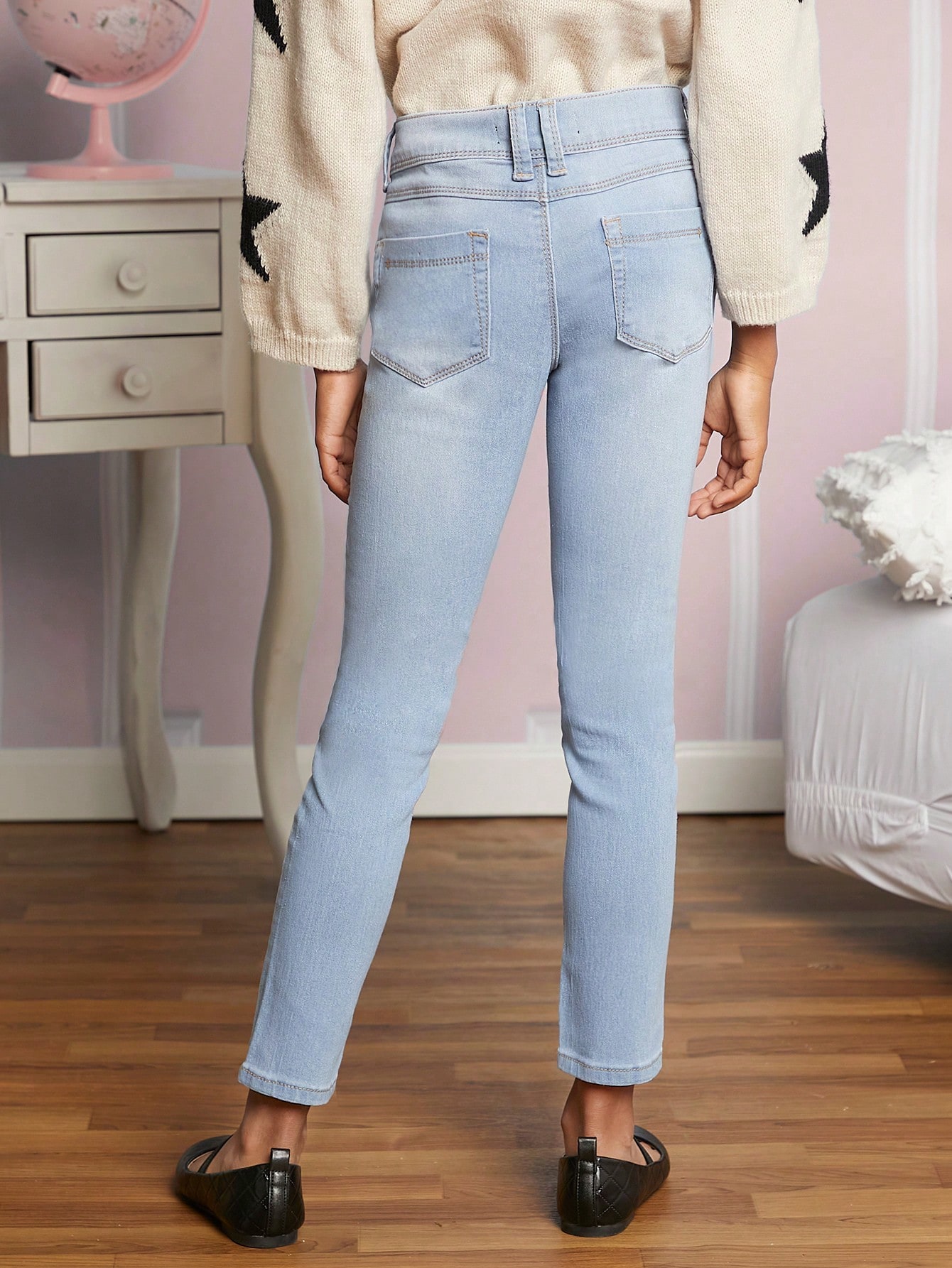 Tween Girl High Waist Ripped Jeans | SHEIN USA