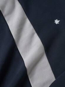 RueChic Men's Fleece Lined Crewneck Sweatshirt With Color Blocking Design - Multicolor - View 6