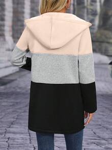 SHEIN LUNE 女性拼色連帽正常版型外套 - 彩色 - 查看 2