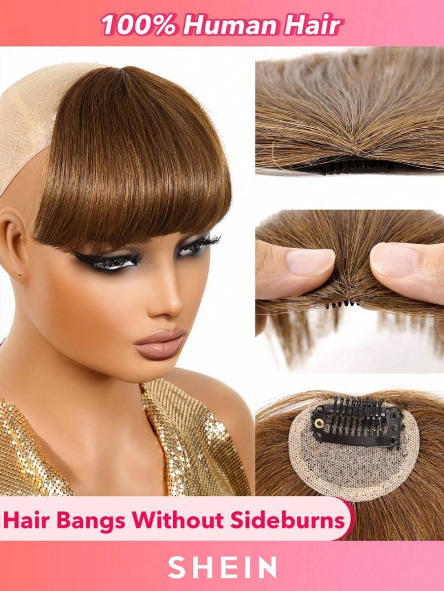 7A Pony Luft Bangs Clip In Remy Echthaar Extensions Air Fringe