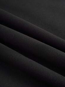 SHEIN EZwear Women's Hooded Sweatshirt With Character & Slogan Prints - Black - View 4