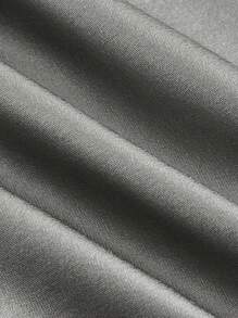 SHEIN MOD Single Breasted Suit Collar Vest Jacket - Silver - View 4