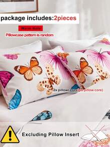 2 Fundas De Almohada Con Diseño De Mariposas Coloridas, Fundas De Almohada De Estilo Lindo Con Mariposas Coloridas, Adecuadas Para Todas Las Estaciones - Multicolor - Ver 4