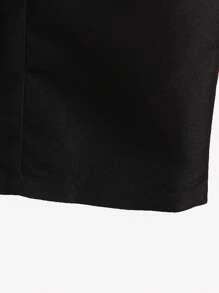 Boys' Striped Double-breasted Button Blazer Trousers Two-piece Gentleman's Suit - Black - View 3