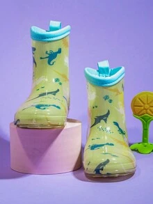 兒童恐龍防滑雨靴 - 彩色 - 查看 4