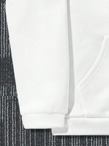 Manfinity Roghcode Loose Men's Cartoon Letter Printed Zip-Up Hoodie - White - View 4