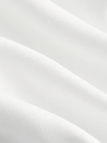 SHEIN MOD Váy ngủ không tay viền bèo nhún màu trơn cho nữ, váy Flamenco - trắng - Xem 3