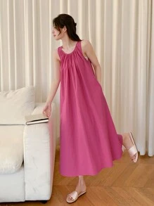 DAZY 女士無袖家居服裝 - 粉色 - 查看 5