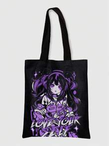 Sapstudio Anime Creative Cartoon Printed Double-sided Canvas Shoulder Bag For Women - Multicolor - View 1