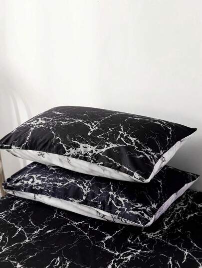 غطاء وسادة رخامي بدون حشو 1زوج