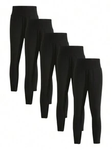 SHEIN Leggings cómodos para niñas preadolescentes en combinación de unicolor
