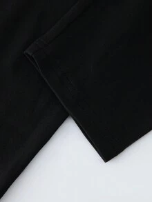 SHEIN LUNE Kích thước lớn Của phụ nữ Khối màu Đường may Eo Xà cạp - màu đen - Xem 6