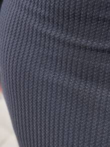 Mulvari Große Größen Asymmetrischen Kragen & Fisch-Flosse Saum Kleid - Grau - Übersicht 6