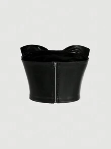 SHEIN MOD Top Sin Tirantes Para Mujer Con Decoración De Lazo