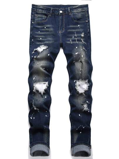 Manfinity Roughcore Herr Slitna Jeans