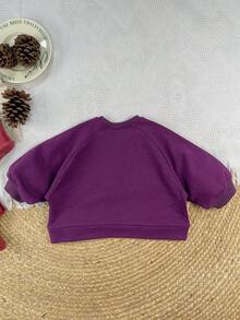 男小童素色插肩袖套頭衫 - 紫羅蘭色 - 查看 2