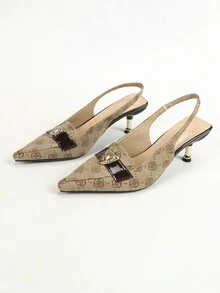 Pointed-toe Fashionable Women's Shoes For Elegant Career Wear - Apricot - View 3