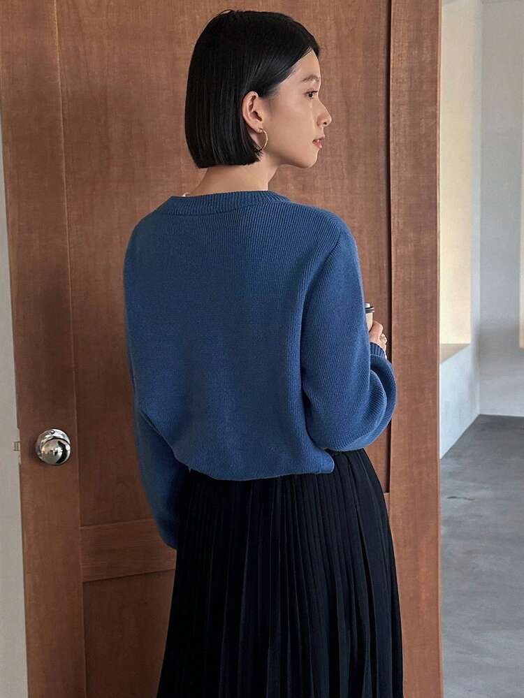 Women's Long Split Knit Sweater Fall