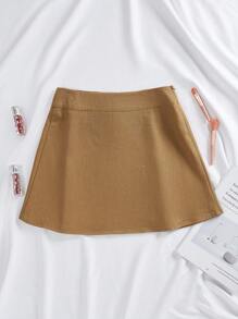 SHEIN MOD Falda con bordado con patrón de mariposa con cordón delantero con diseño de fruncido - Multicolor - Ver 2