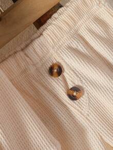 Conjunto De Sudadera Y Pantalón De Color Liso Para Bebés Niños - Albaricoque - Ver 7