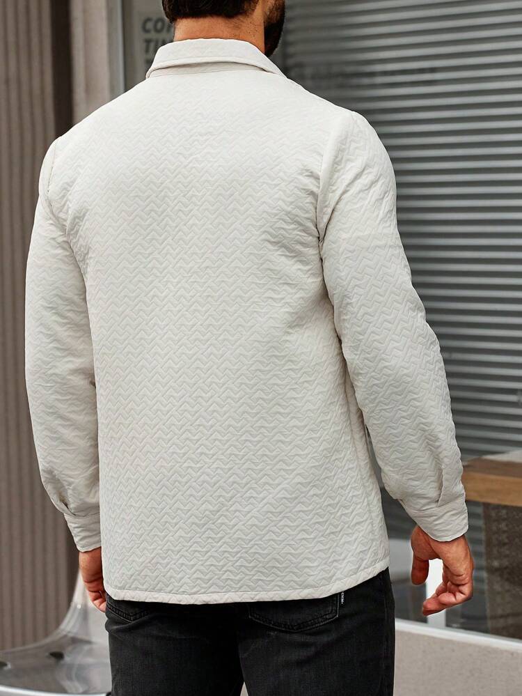 Men's  Turn-down Collar Shirt Shacket