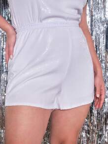 SHEIN Curve Shorts Paete - White - View 3