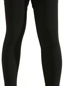SHEIN Leggings cómodos para niñas preadolescentes en combinación de unicolor