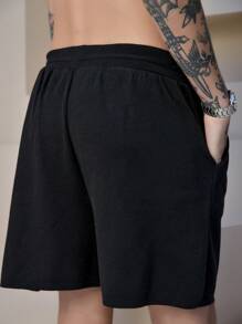 SHEIN Shorts De Tricot Masculino - Silver - View 5