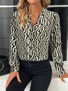 SHEIN Clasi Women's V-neck Casual Shirt