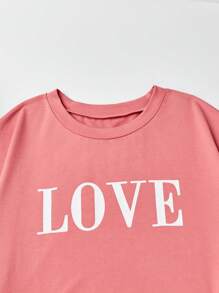 SHEIN EZwear 大尺碼2入組情人節愛心印花連帽衛衣 - 彩色 - 查看 5